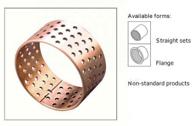 WB702 WB700 CuSn8 CuSn6.5 a enveloppé les bagues en bronze avec des trous 0